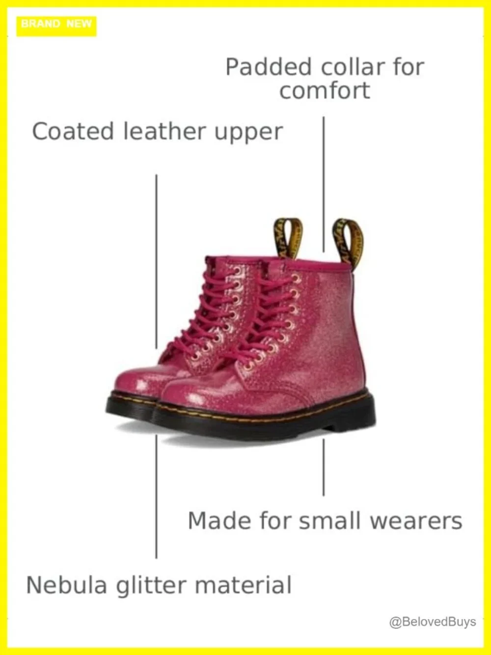 Kids Combat Boots - Leather Lace-Up Bootie